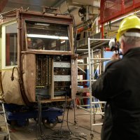 Besichtigung der Schwebebahnwerkstatt